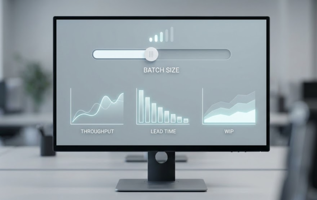 Imagen 2 — The “batch size 1” paradox: customization that steals efficiency quietly